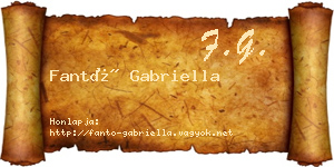 Fantó Gabriella névjegykártya